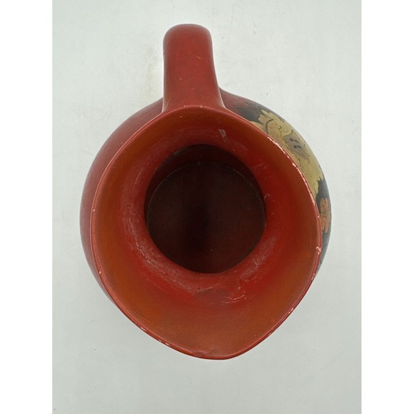 Vintage Pottery Clay Pitcher England 18D Signed Red 6.25” Handmade - Picture 9 of 16